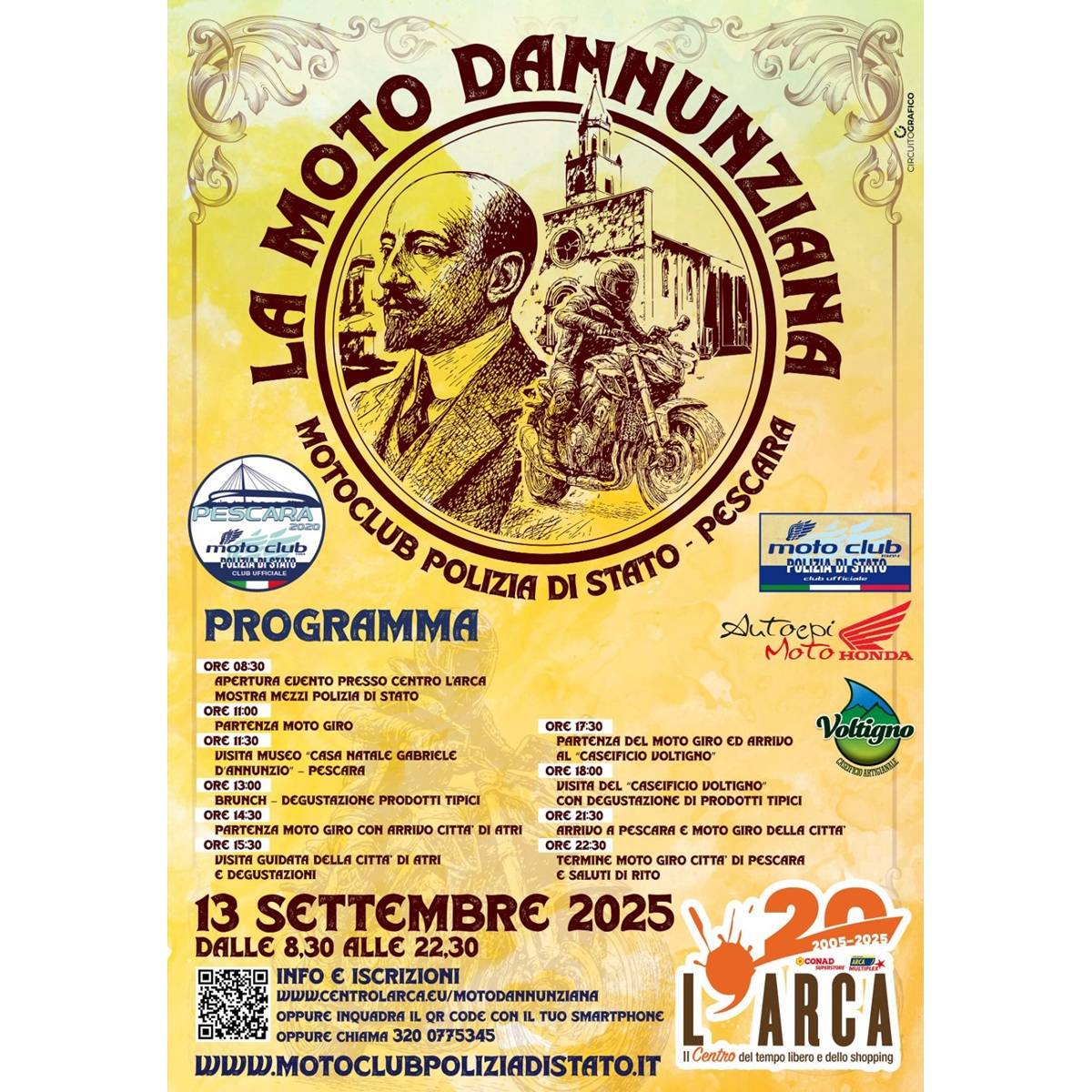 La moto dannunziana 13 settembre 2025 foto