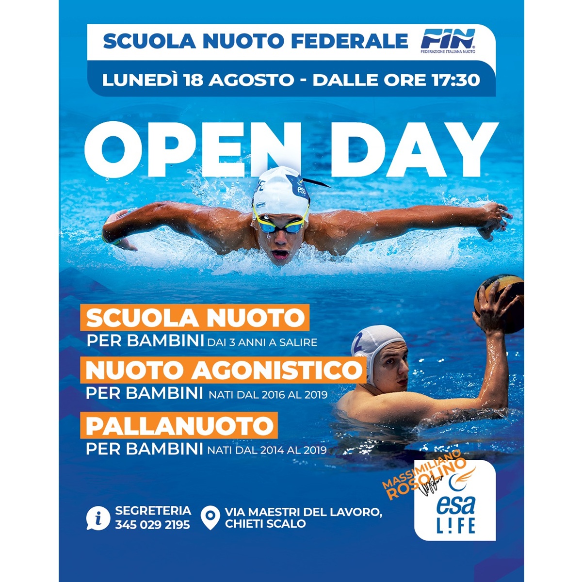 Open day Scuola Nuoto Federale a Chieti Scalo 18 agosto 2025 foto