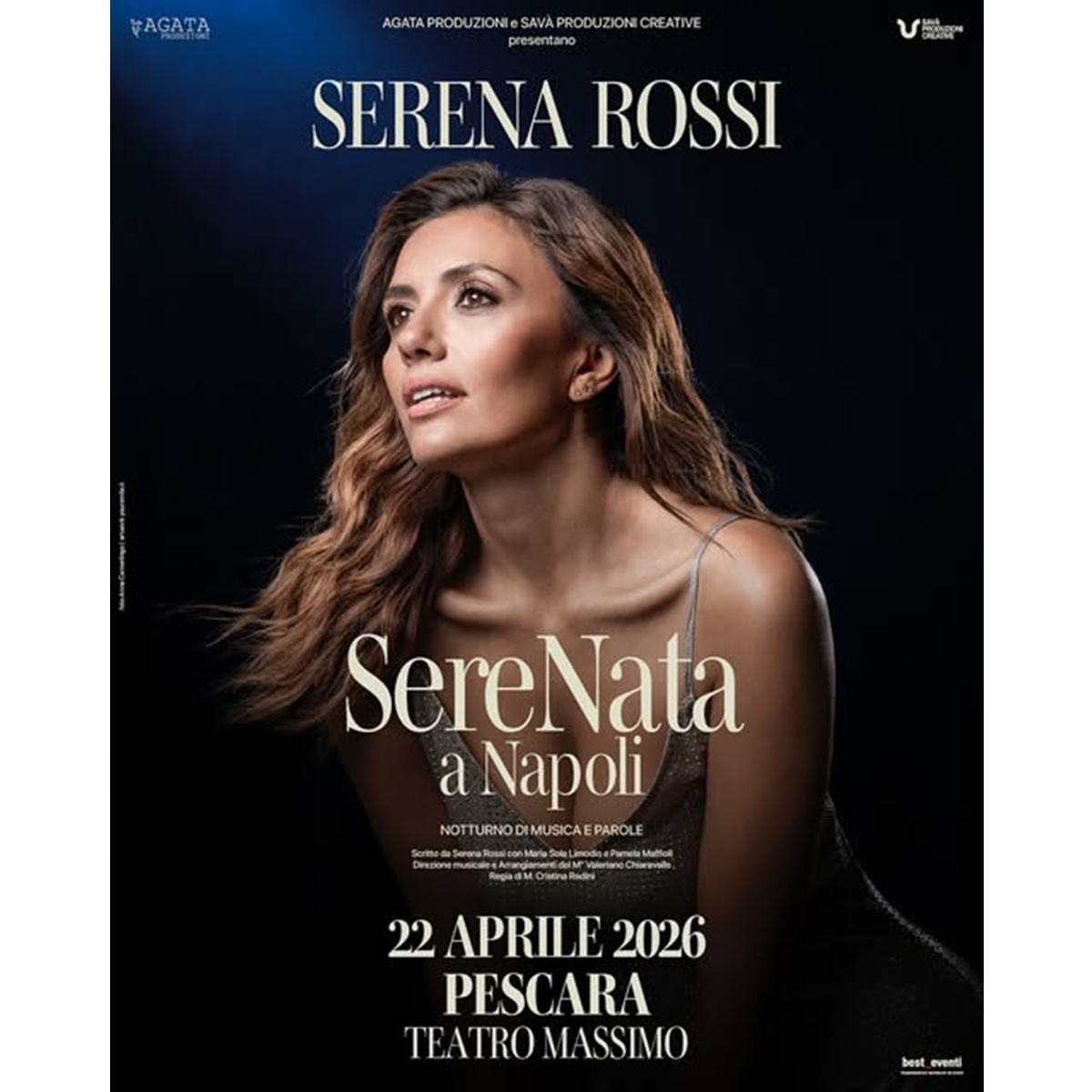 Serena Rossi presso il Teatro Massimo a Pescara 22 aprile 2025 foto