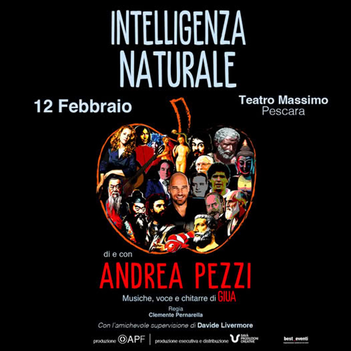 Andrea Pezzi in Intelligenza Naturale presso il Teatro Massimo a Pescara 12 febbraio 2026 foto