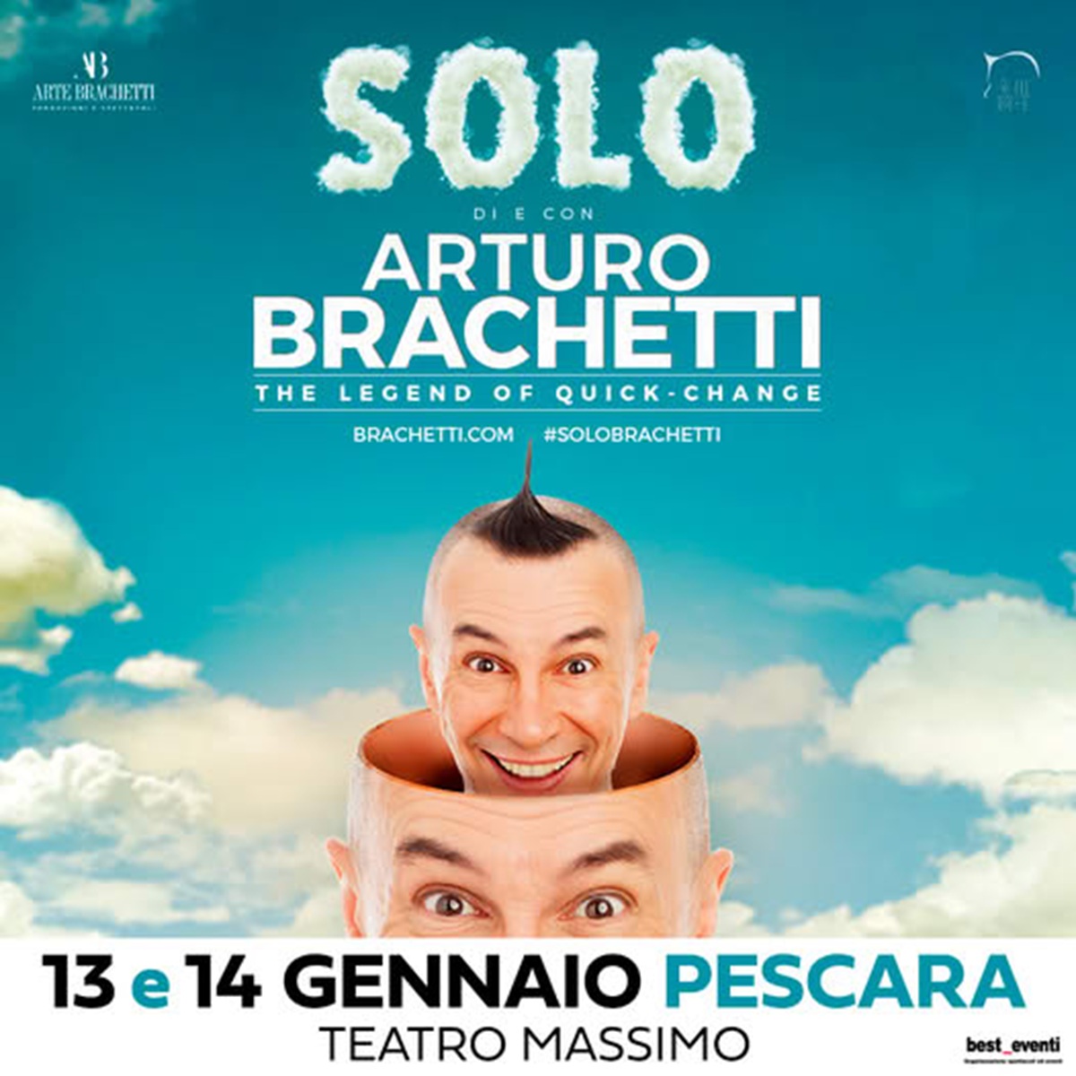 Arturo Brachetti presso il Teatro Massimo a Pescara il 13 e il 14 gennaio 2026 foto
