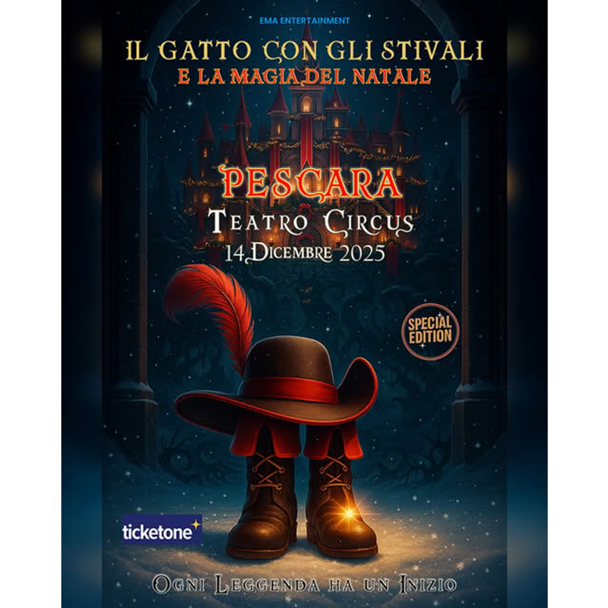 Il Gatto con gli Stivali e la Magia del Natale a Pescara 14 dicembre 2025 foto