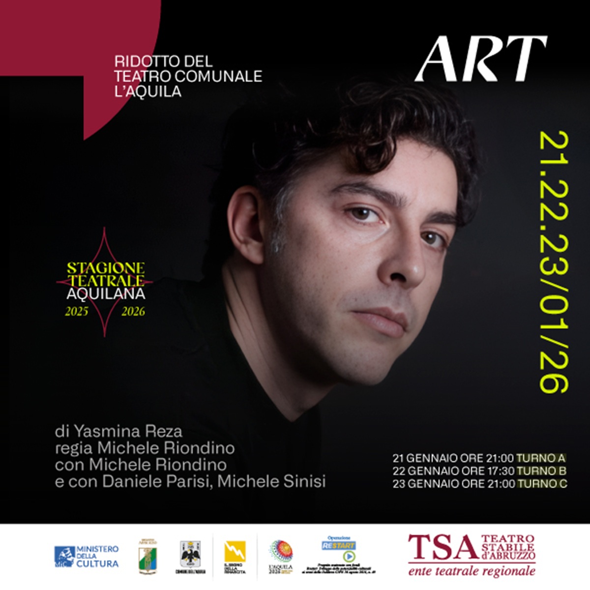 Art presso il Ridotto del Teatro Comunale a L’Aquila dal 21 al 23 gennaio 2025 foto