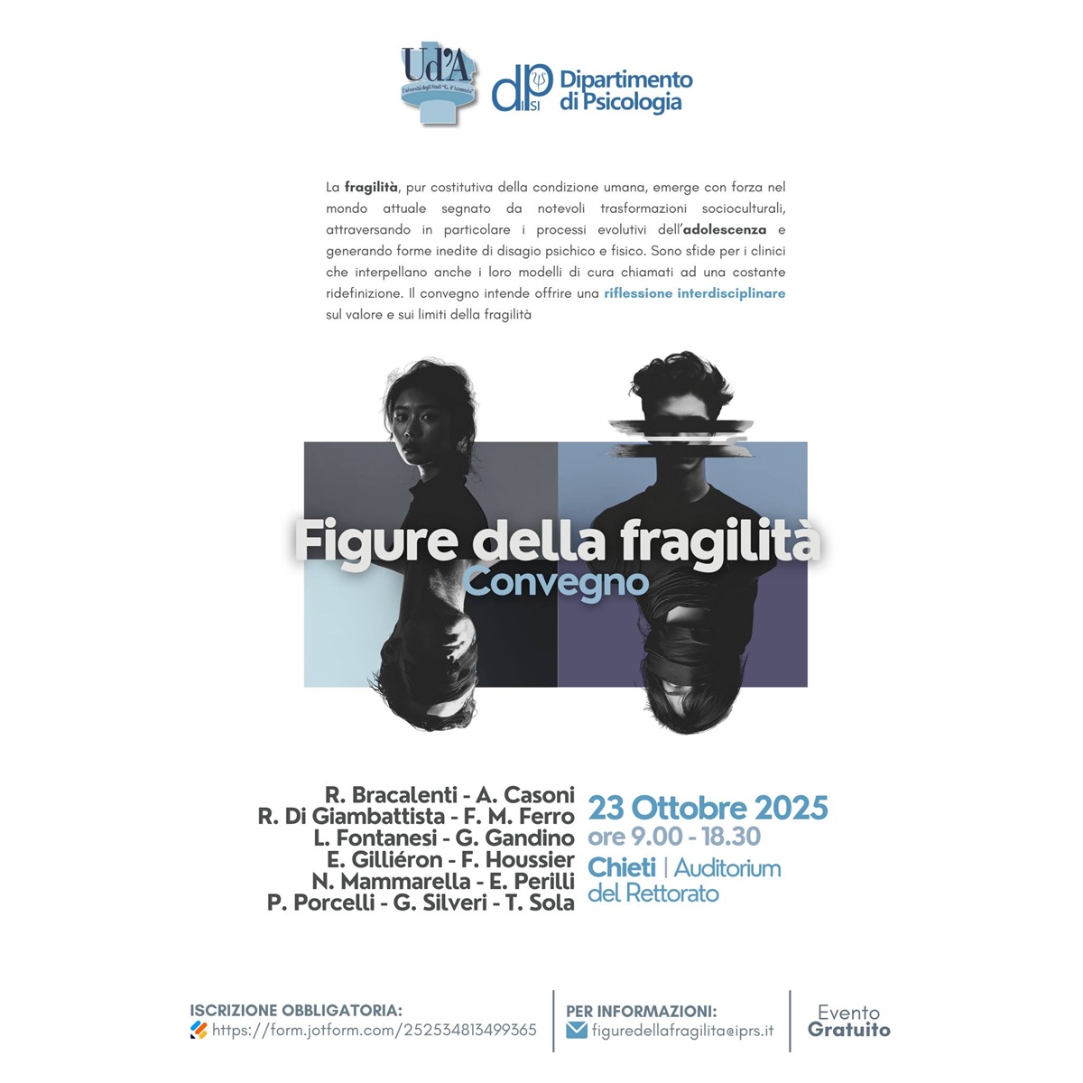 Convegno Figure della fragilità a Chieti Scalo giovedì 23 ottobre 2025 foto