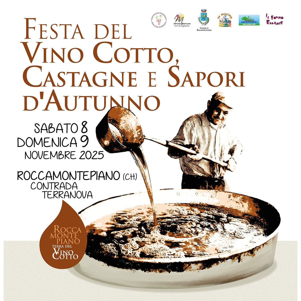 Festa del vino cotto, castagne e Sapori d'autunno a Roccamontepiano 8 e 9 novembre 2025 foto