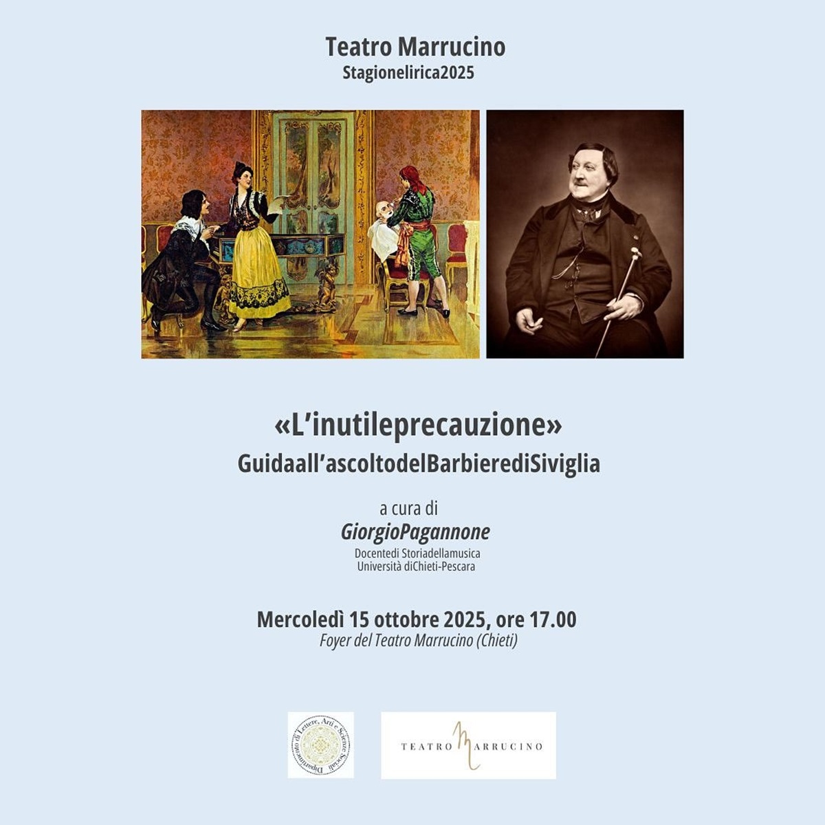 Guida all’ascolto del Barbiere di Siviglia presso il Foyer del Teatro Marrucino a Chieti 15 ottobre 2025 foto