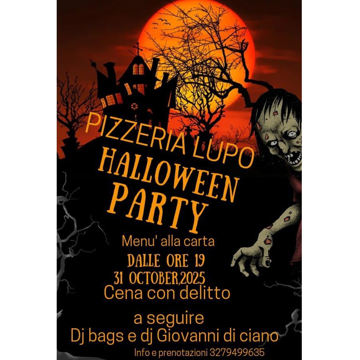 Halloween Party presso la Pizzeria Lupo a Tollo venerdì 31 ottobre 2025 foto