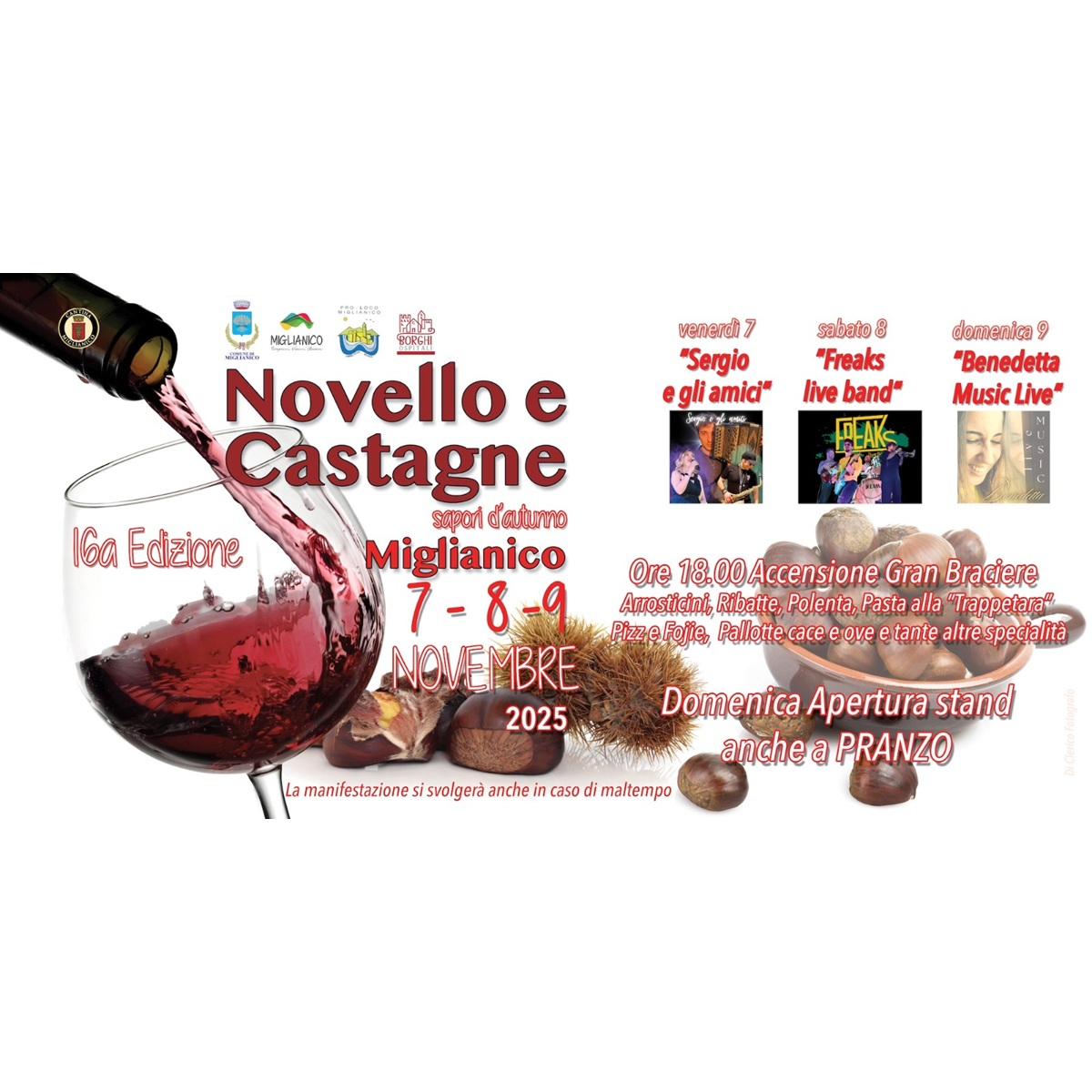 Novello e castagne – 16ª Edizione a Miglianico dal 7 al 9 novembre 2025 foto