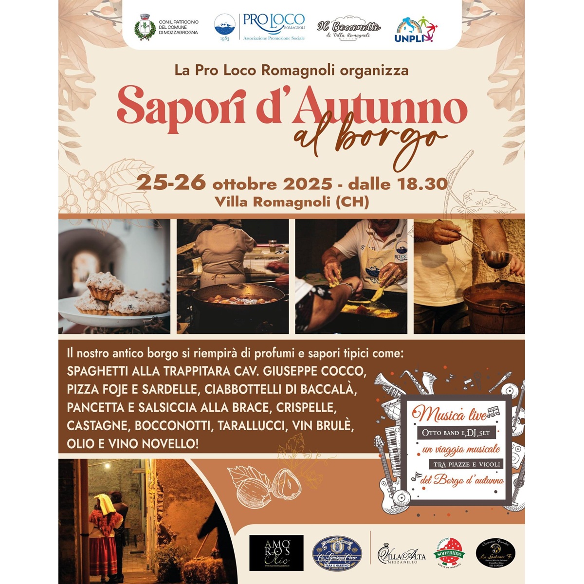 Sapori d'Autunno al borgo a Mozzagrogna sabato 25 e domenica 26 ottobre 2025 foto