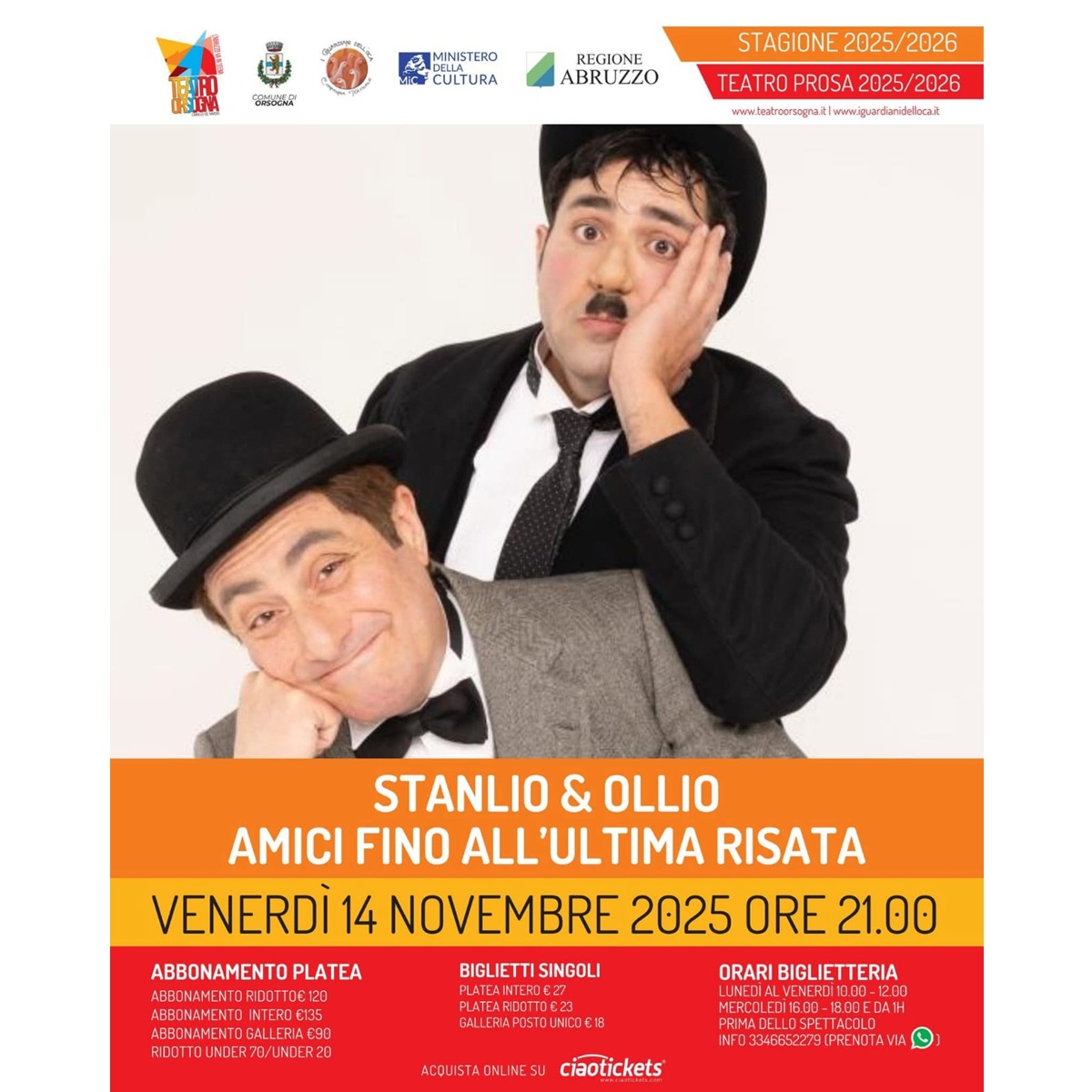 Federico Perrotta e Claudio Insegno in Stanlio & Ollio