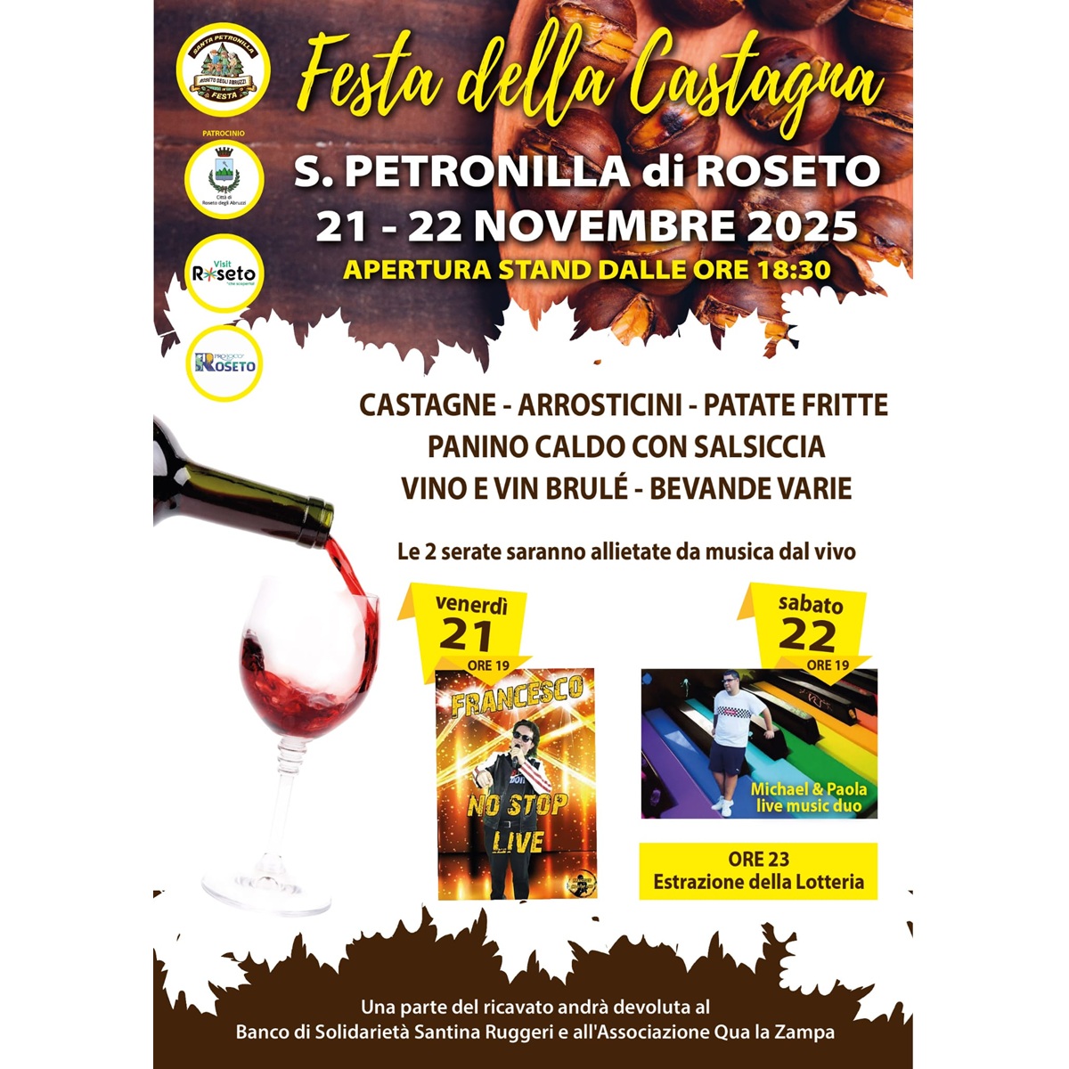Festa della Castagna a Santa Petronilla (Frazione di Roseto degli Abruzzi) il 21 e 22 di Novembre 2025 foto