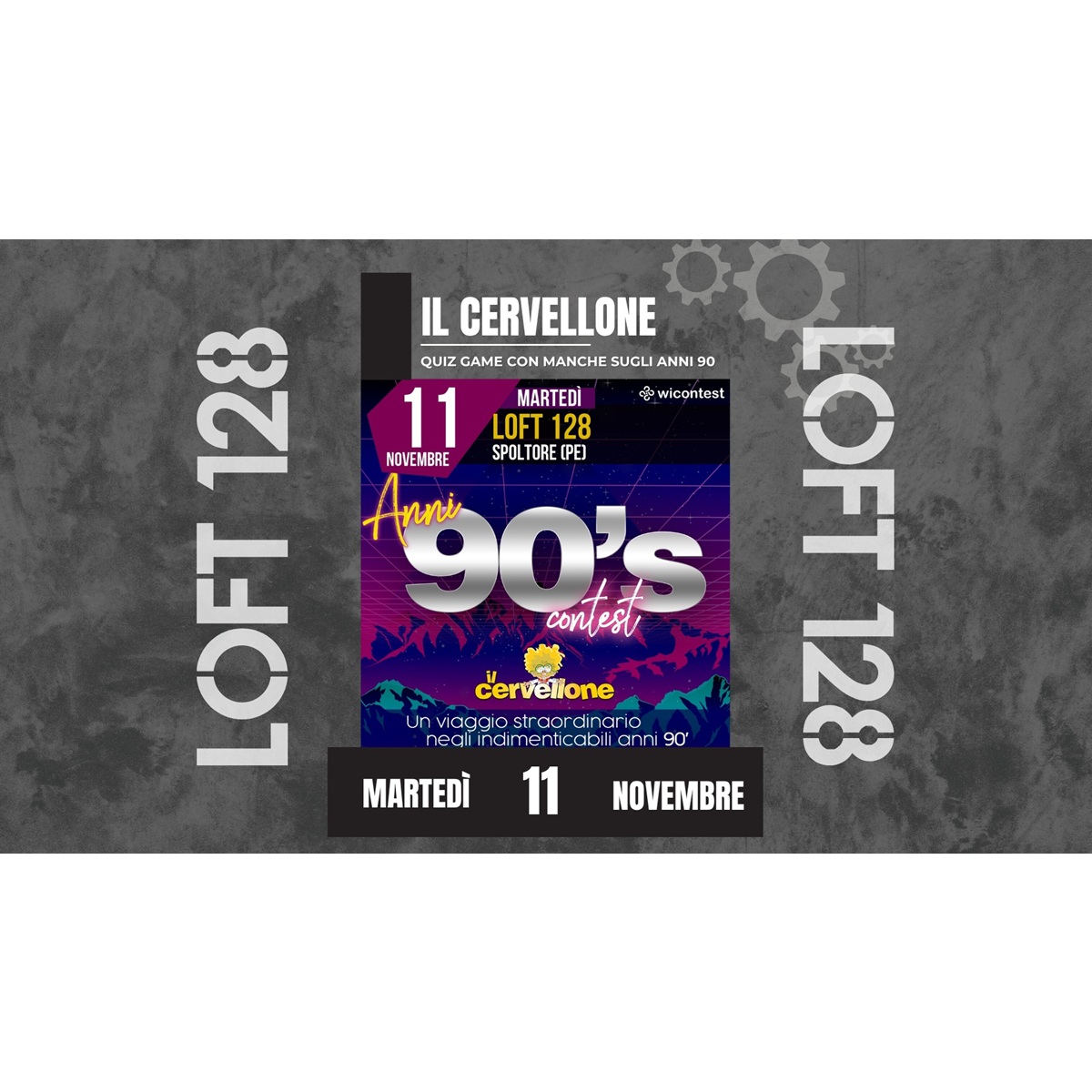 Il Cervellone - con manche sugli anni 90 presso il Loft 128 a Spoltore martedì 11 novembre 2025 foto