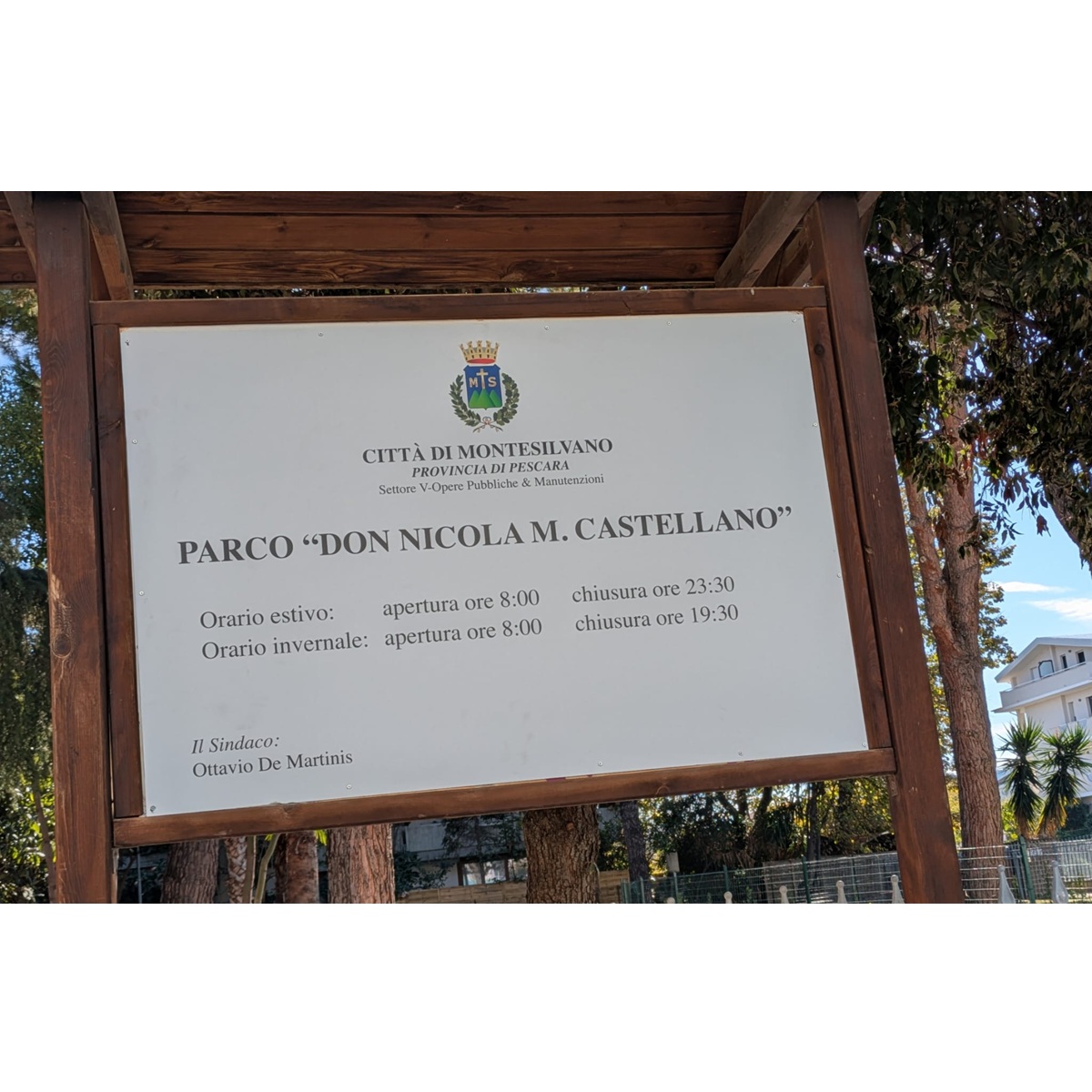 Montesilvano riqualificato il Parco Don Nicola Castellano