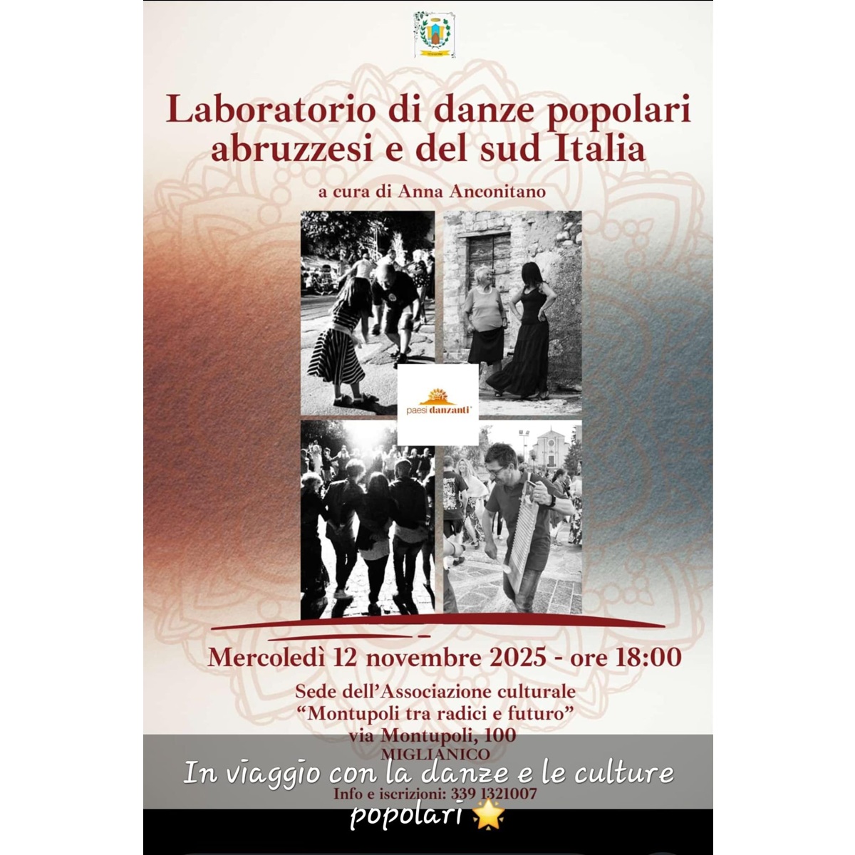 Montupoli che balla con Anna Anconitano a Miglianico mercoledì 12 novembre 2025 foto