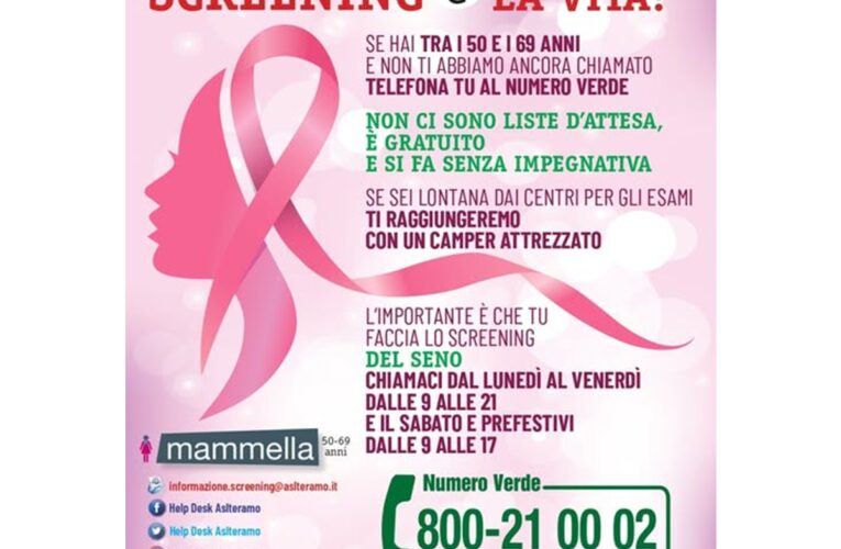 Mosciano Sant’Angelo: Camper Rosa della Asl di Teramo