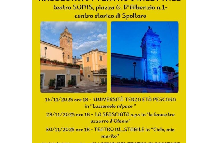 Parte domani la rassegna di teatro a Spoltore