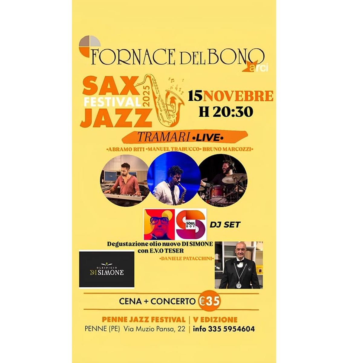 Tramari Jazz Trio live presso Fornace Del Bono a Penne 15 novembre 2025 foto