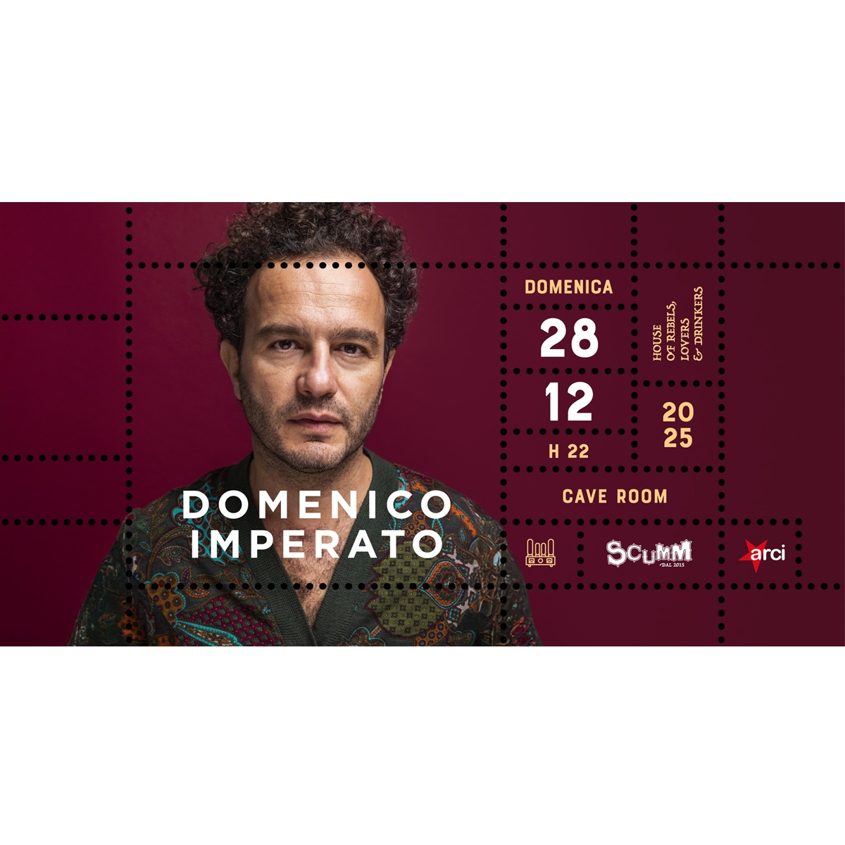 Domenico Imperato live presso la Cave Room dello Scumm a Pescara 28 dicembre 2025 foto