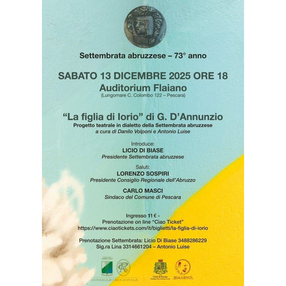 La Figlia di Iorio di Gabriele d'Annunzio presso il Teatro Flaiano a Pescara 13 dicembre 2025 foto